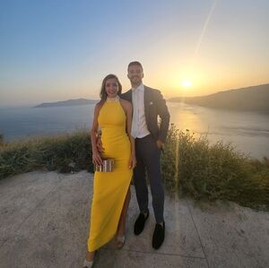 Badgley Mischka Yellow Maxi Dress